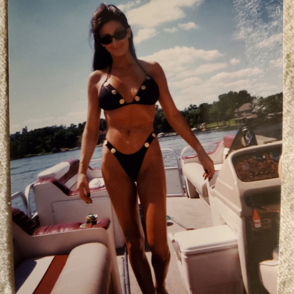 Richie Swimwear Other - Black bikini with gold coin accents
